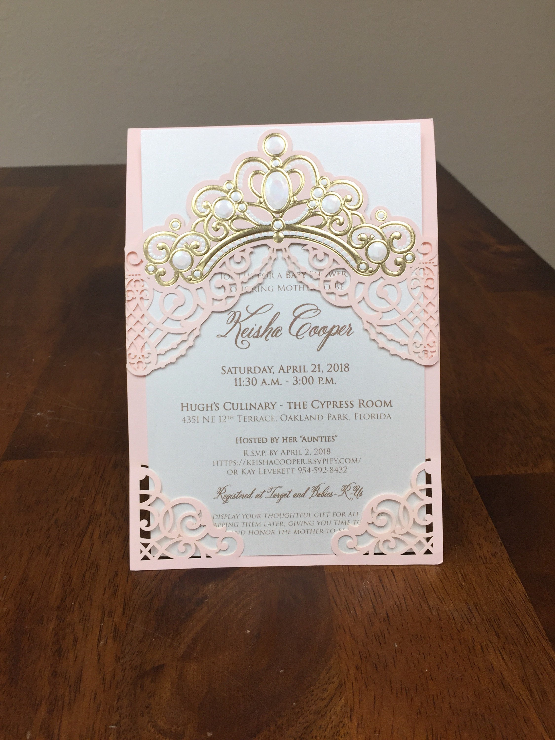 Laser Cut Quinceanera Invitations Laser Cut Tiara Sweet 15 Etsy
