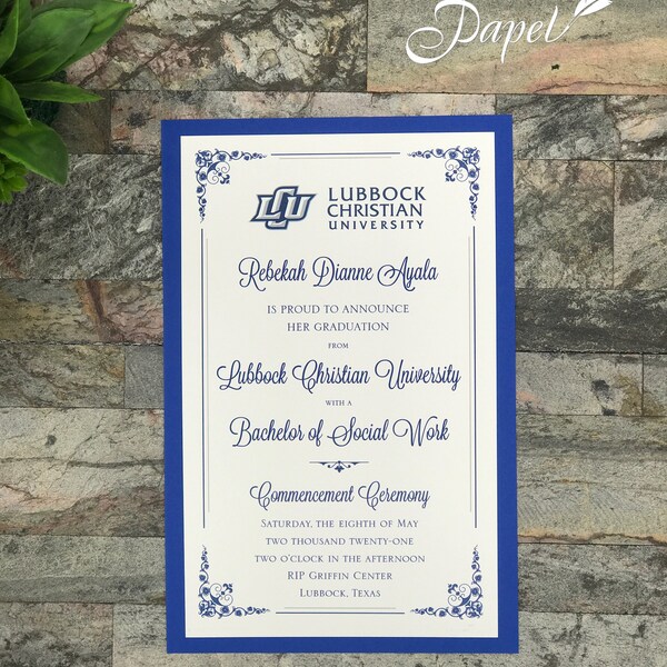 Christian Graduation Invitation Etsy