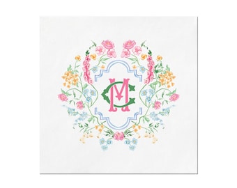 Personalized Wedding Napkins: Custom Monogram, Party Decor
