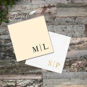 Custom Foil Monogram Napkins: Personalized Wedding Cocktail Napkins