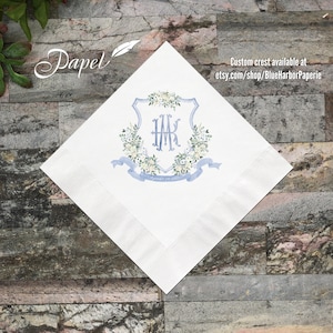 Custom Wedding Cocktail Napkins: Full Color Personalized Design
