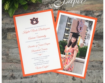 Auburn University, College Graduation Announcements, College Grad Invite, Graduation Collage, College Degree, Thank You Cards