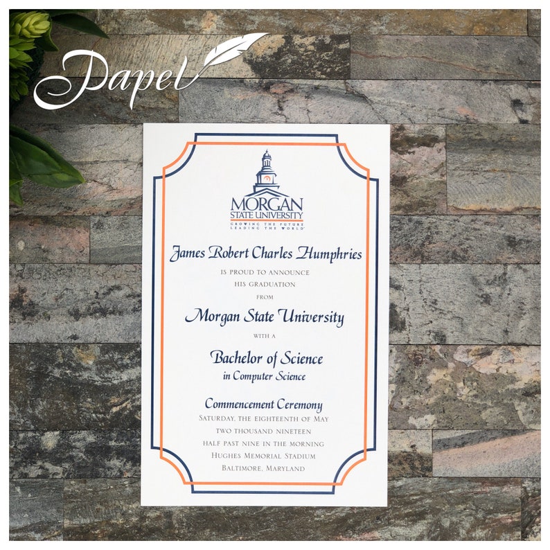 State University or ANY College Graduation Invitation Etsy