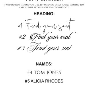 Wedding Table Chart Seat Assignment Sign PRINTED NOT DIGITAL Personalized Foamcore Shipped overnight by table or alphabetical image 10