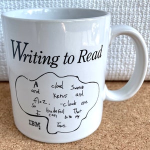 Vtg IBM Promotional Mug, &quot;Writing to Read,&quot; Children&#39;s Program