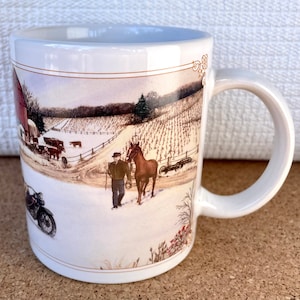 Vtg Harley-Davidson Christmas Mug, &quot;Christmas Vacation,&quot; Christmas Series, 1993