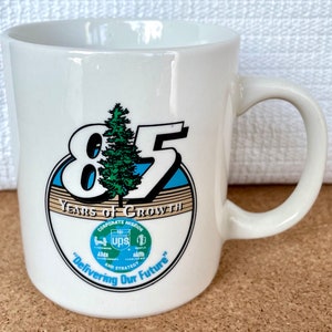 Vtg Heat-Activated UPS Mug, &quot;85 Years of Growth,&quot; Old Logo, 1992