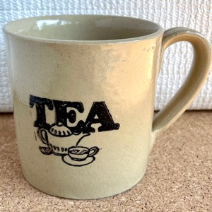 Vtg &quot;Tea&quot; Stoneware Mug/Cup, Pearson of Chesterfield, Made in England