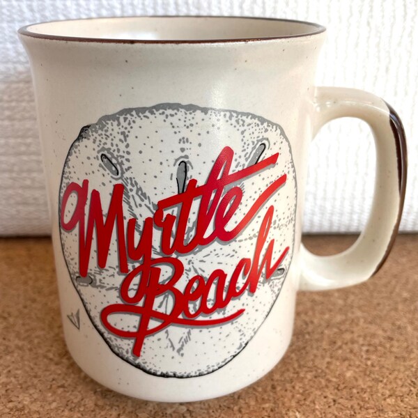 Vtg Myrtle Beach, South Carolina, "Legend of the Sand Dollar" Mug, BSC, Made in Korea, 1989