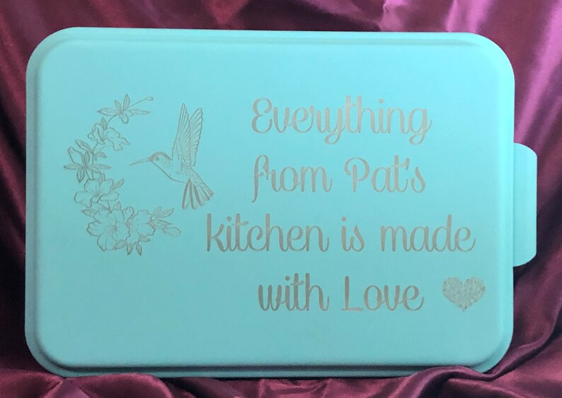 Personalized Cake Pan With Lid Covered Engraved Baking Pan Etsy