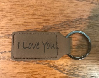 Personalized Engraved Leather Keychain!  Perfect Gift For Anyone!  Includes Gift Box