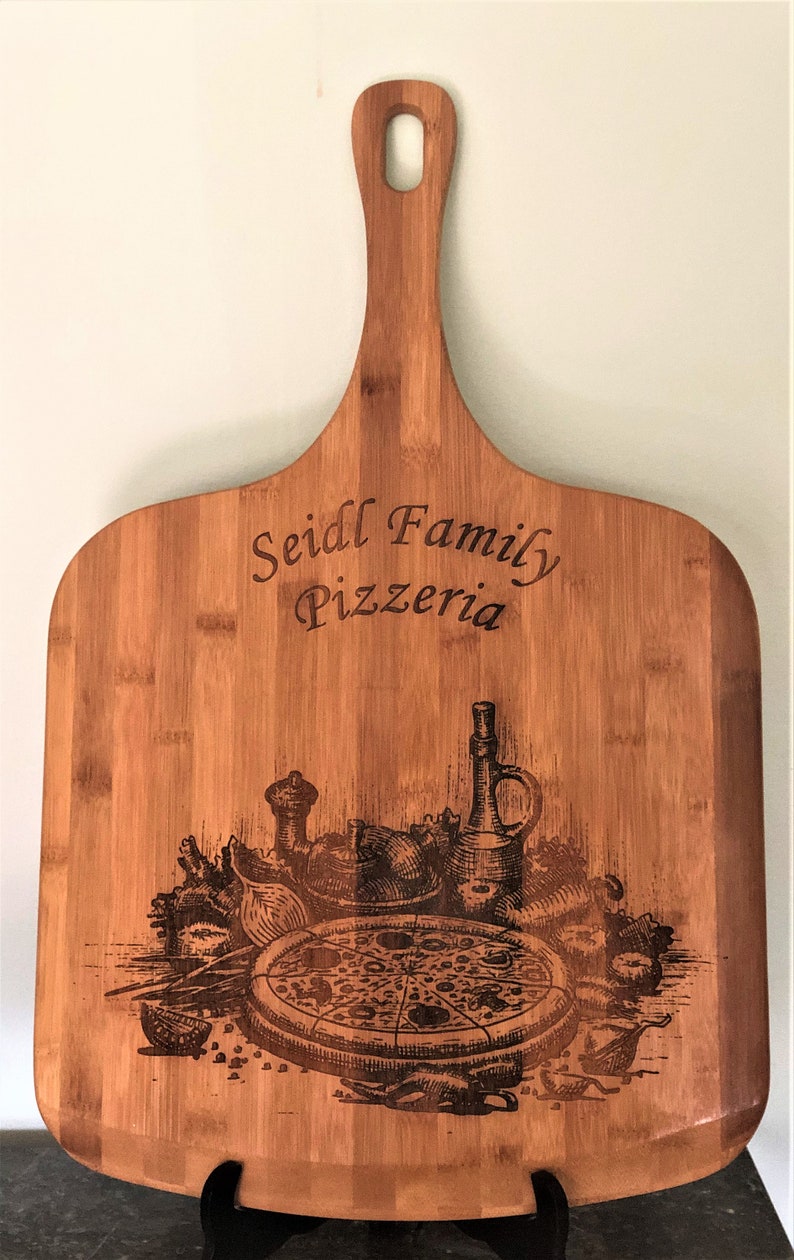 Personalized Pizza Paddle/Bamboo Cutting Board/Father's Etsy