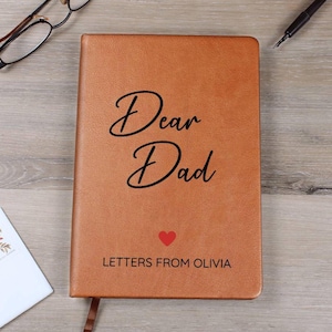 Cartas a papá, Cuaderno personalizado de querido papá, Diario personalizado de memoria Miss You, Pérdida de simpatía de papá, Diario de pérdida del padre Greif