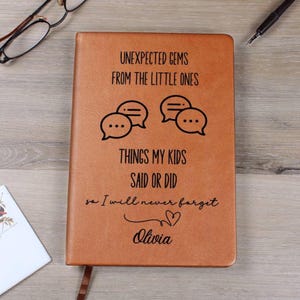 Diario personalizado con frases divertidas que dicen mis hijos, cuaderno de recuerdos con citas personalizadas para niños, regalo de Navidad para nuevos padres, libro de recuerdos de la infancia D06