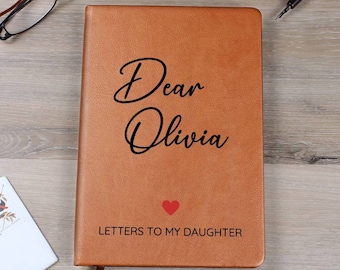 Letters To My Daughter, Personalized Name Notebook, Custom Dear Daughter Journal, Baby Girl Shower Memory Book, New Mom Keepsake Gift