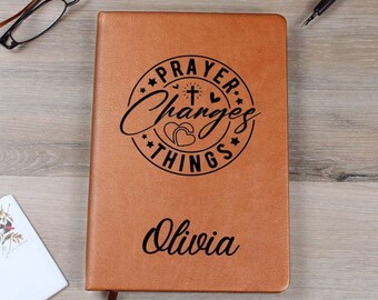 Prayer Journal, Personalized Christian Gift Journal, Religious Catholic Gift, Devotional Journal, Positive Affirmations Notebook D04