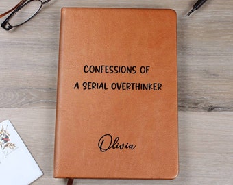 Funny Journal with Custom Name, Personalized A5 Vegan Leather Notebook, Funny Gag Gift, Sarcasm Journal Snarky Gift Coworker Friend Work D03