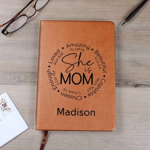 Personalized Prayer Journal For Women- Positive Affirmations Notebook, Christian Gift, God Says You Are, Religious Gift for Mom D04