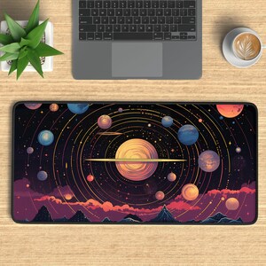 Fantasy & Witchy Desk Mat - Cute Deskmat, Extended Mousepad, Aesthetic Night Scenery, Gaming Mouse Pad, Fantasy Moon Mouse Pad D02