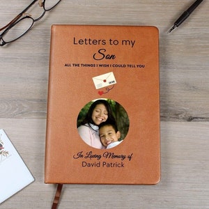 Letters to My Son Personalized Memorial Journal, Loss of Son Bereavement Gifts, Son Sympathy Gift, Son in Heaven Memorial Grief Journal