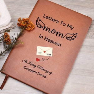 Cuaderno personalizado, Diario de duelo por la pérdida de la madre, Cartas a mamá en el cielo, Regalo de pérdida de la madre, Regalo conmemorativo de la madre, Regalo del recuerdo de la madre
