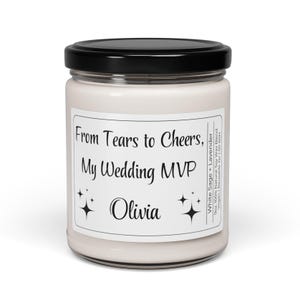 Bridesmaid Candle, Personalized Candle, Custom Gift, Personalized Gift, Bridesmaid Thank you Gift Custom Candle, 8 Scents. D35