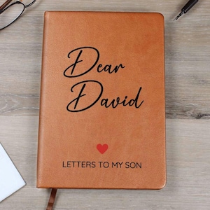 Cartas a mi hijo, cuaderno con nombre personalizado, diario personalizado de querido hijo, libro de recuerdos de baby shower, regalo de recuerdo de nueva mamá