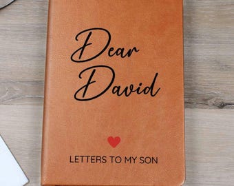 Briefe an meinen Sohn, personalisiertes Namensnotizbuch, individuelles Journal für Jungen, Babyparty-Erinnerungsbuch, neue Mutter-Andenken-Geschenk
