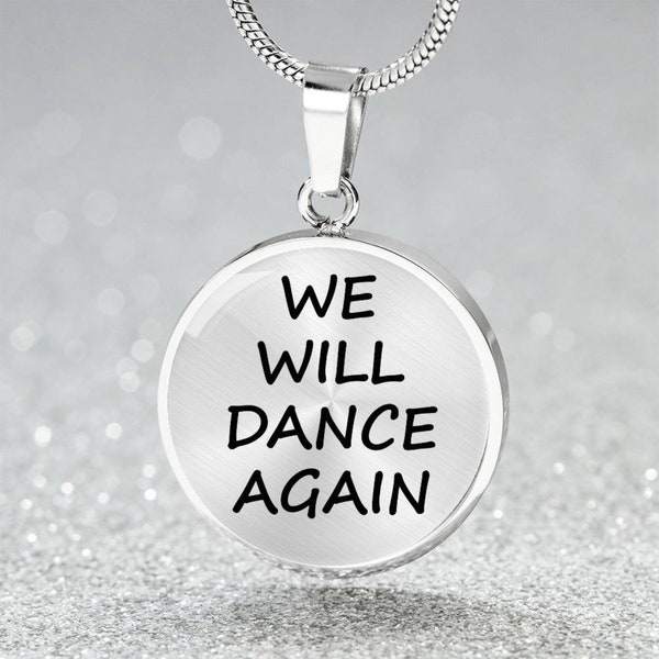 We Will Dance Again Necklace, Am Yisrael Chai, Israel Jewelry, Jewish Hebrew Personalized Pendant For Women or Men Silver or Gold