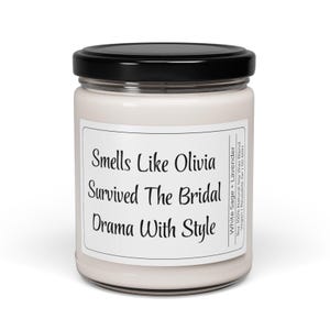 Bridesmaid Candle, Personalized Candle, Custom Gift, Personalized Gift, Bridesmaid Thank you Gift Custom Candle, 8 Scents. D34