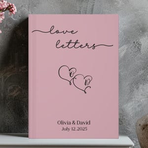 Love Letters Journal, Custom Couples Notebook, Personalized First Anniversary Gift for Husband Wife, Memories Together, Wedding Gift D203