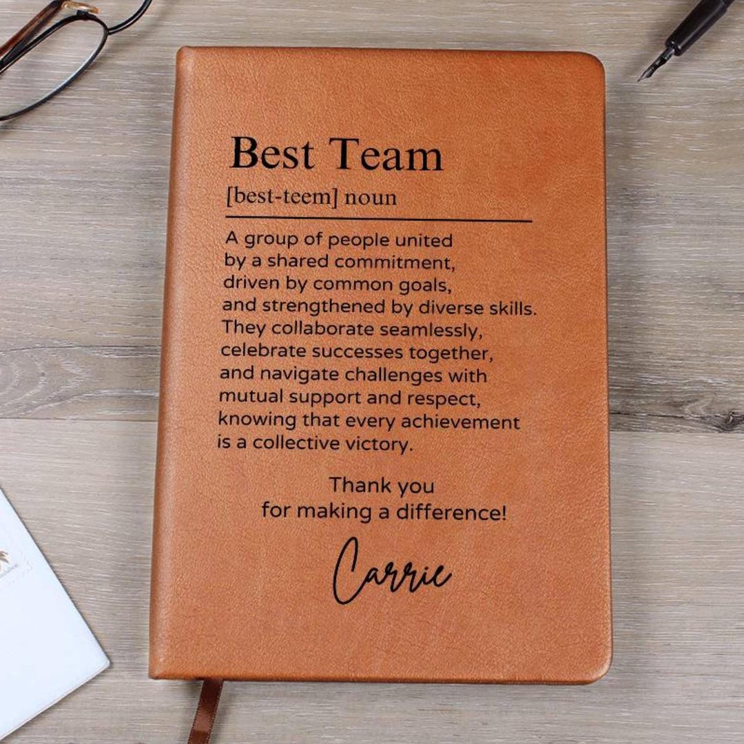 Personalized Best Team Journal, Team Appreciation Gift, Bulk Journals ...