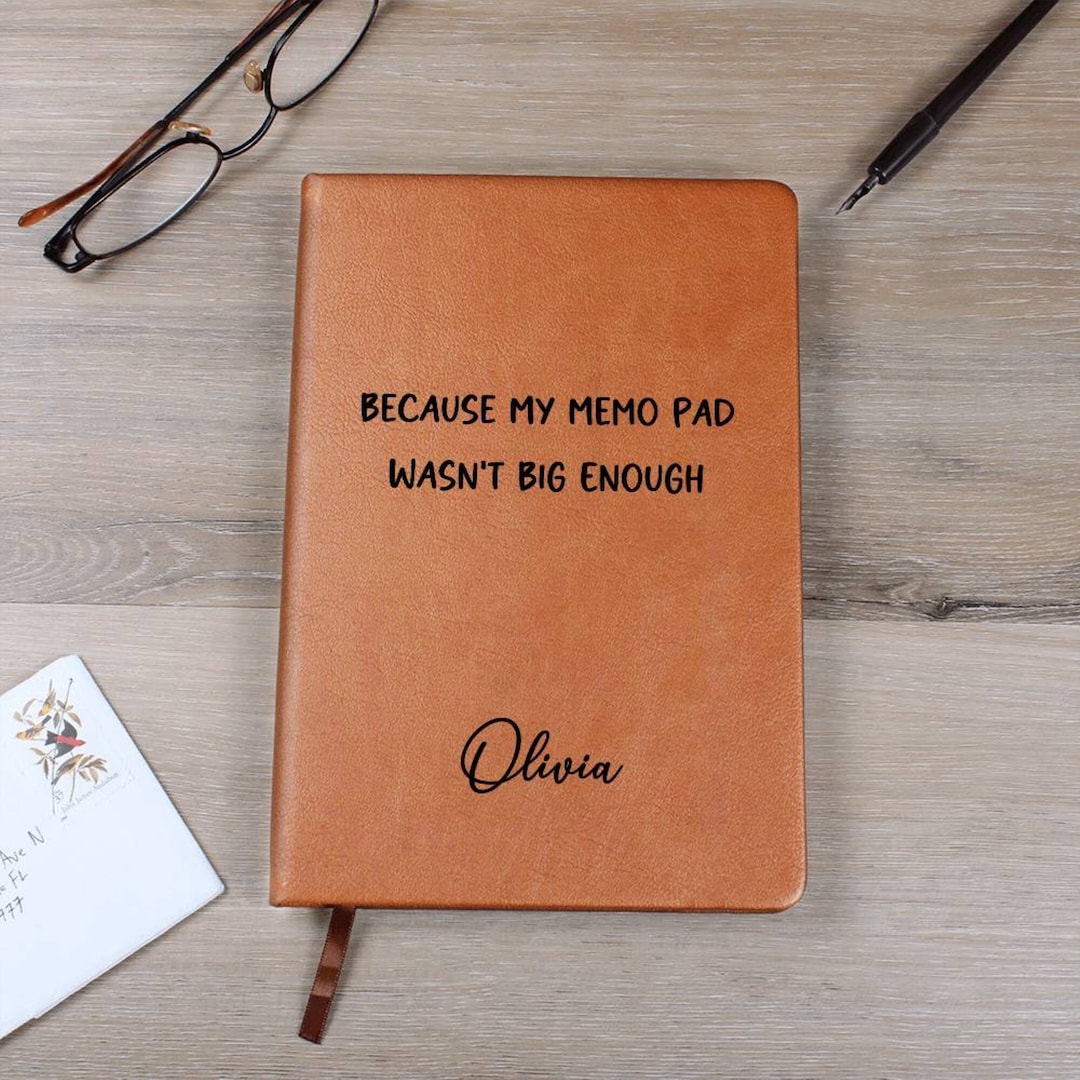 Funny Journal With Custom Name, Personalized A5 Vegan Leather Notebook ...