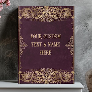 Personalized Journal, Custom Travel Journal Vintage Style Hardcover Notebook, Unique Customizable Journal, Gift for Writers D04