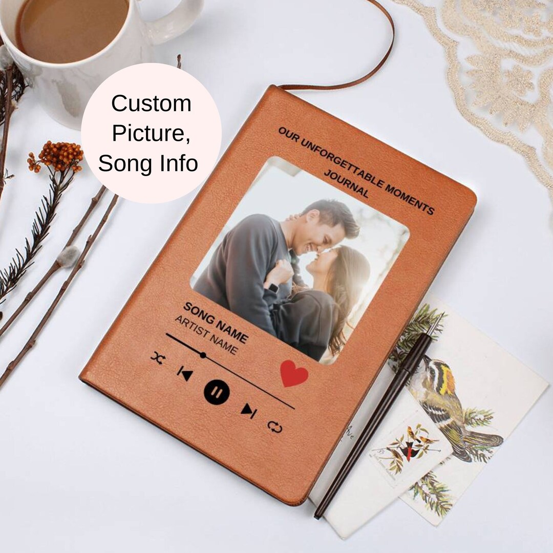 Personalized Song Journal - Customized Notebook With Any Photo / Song ...