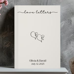 Personalized Love Letters Journal, Custom Couples Notebook, First Anniversary Gift for Husband Wife, Memories Together, Wedding Gift D200