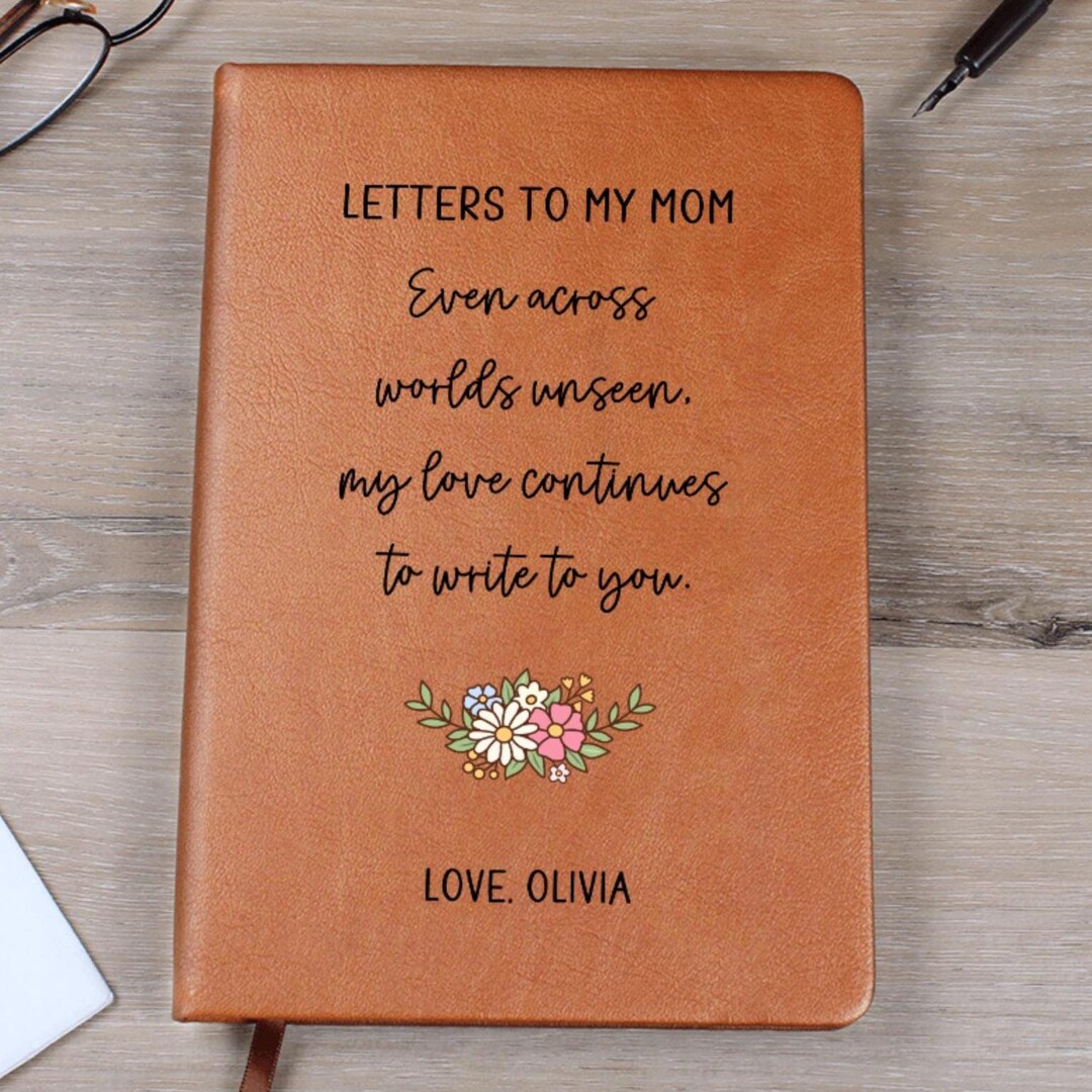Letters to My Mom Personalized Journal, A5 Vegan Leather Custom ...