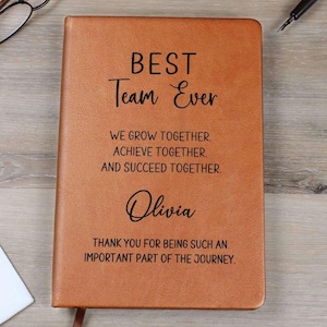 Personalized Best Team Journal, Team Appreciation Gift, Bulk Journals, Corporate Gift, Appreciation Week Gift, Employee Thank You Gift D05