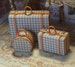 NEW**Dollhouse Miniature deluxe suitcase set. Three Miniature luggage suitcases for dollhouses. 1:12 Miniature luggage Miniature collector. 