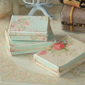 Dollhouse Three Shabby Distressed hard boxes. 1:12 Miniature old storage boxes for Dollhouse.