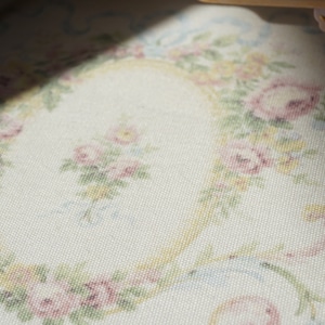 NEW**Dollhouse Miniature Versalles square rug. 1:12 Dollhouse soft pink rugs and  tapestries. French romantic rugs for your dollhouse..