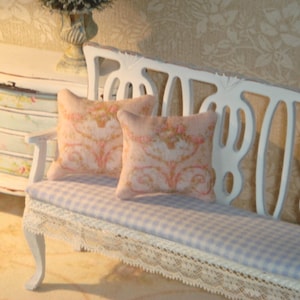 Dollhouse French Aubusson Pillows. 1:12 Miniature Pillows for dollhouses.