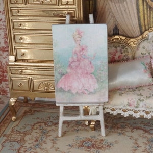 **NEU** Puppenhaus Puppenhaus Wandtäschchen. Shabby Vintage-Platte. 1:12 Puppenhaus Verkleidungen. Puppenhaus Shabby Vintage Dekor Puppenhaus Malerei.