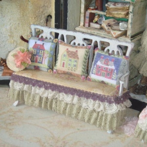 Dollhouse Vintage  Pillows. 1:12  Miniature pillow for dollhouses.
