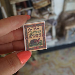 NEW**Dollhouse Children book. Readable books 1:12 Miniature for Dollhouses. Mini fairy tale books dollhouse collector library nursery mini.