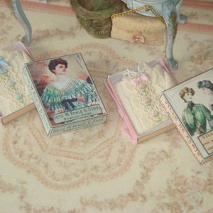 Dollhouse Ladies Embroidered Blouse in Vintage Box. 1:12 dollhouse miniature ladies clothing.
