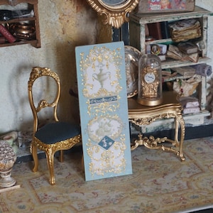 Poppenhuis Aubusson Paneel. 1:12 Poppenhuis Miniatuur Franse stijl wandpaneel. Poppenhuis muur decor franse stijl. Rococo poppenhuis