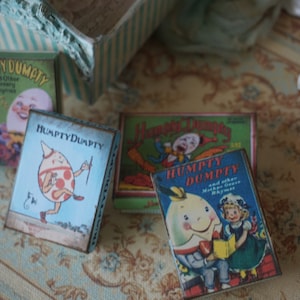 NEW***Dollhouse four Humpty Dumtpy  Distressed hard boxes . 1:12 Miniature old storage boxes for Dollhouse.