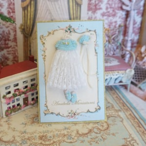 NEW**Dollhouse Miniature set  clothing three pieces.1:12 Dollhouse Miniature children. Mini baby clothes for dollhouse collectors.