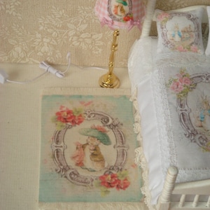 New**dollhouse Peter Rabbit Rug. 1:12 Dollhouse Miniature Rugs. Dense ...